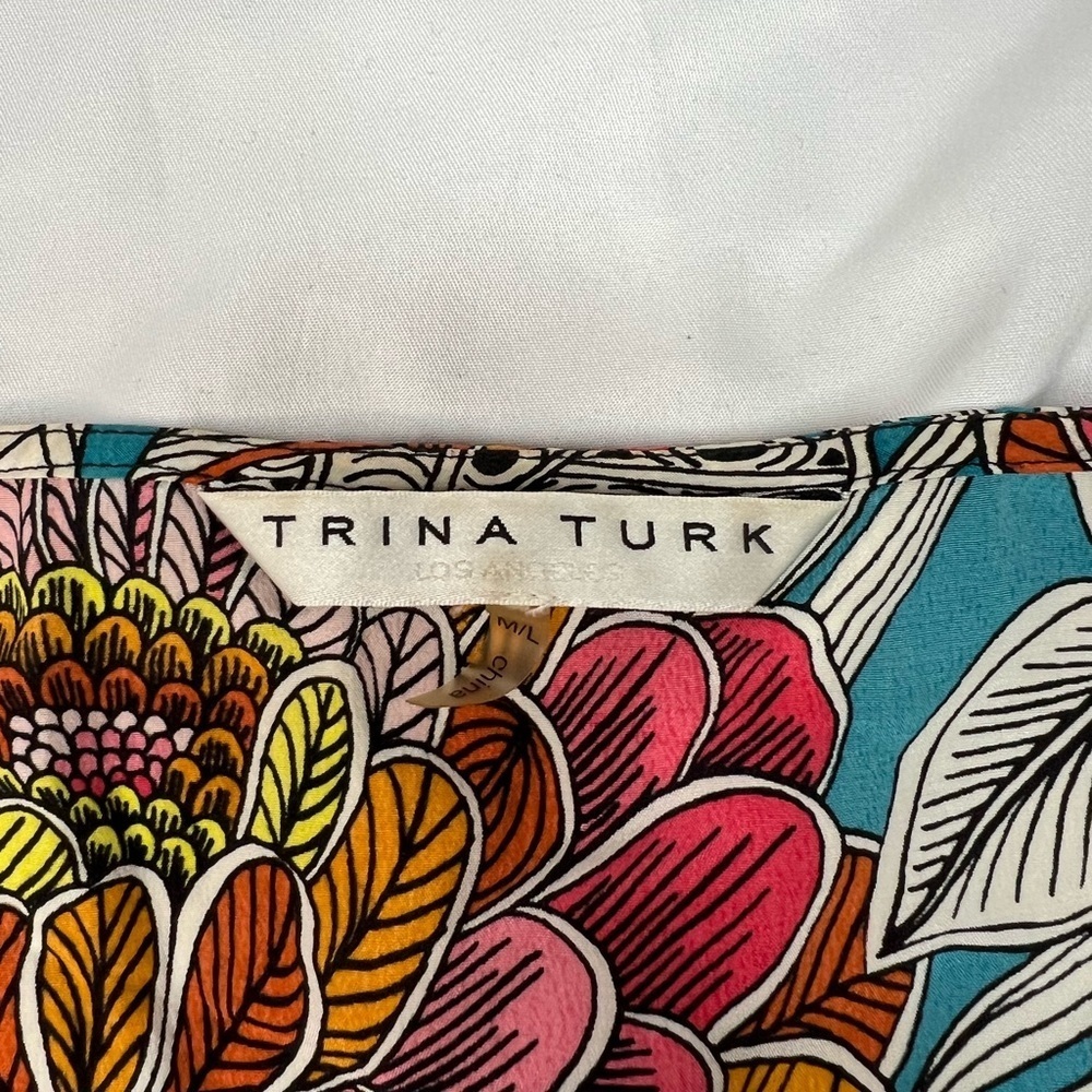 Trina Turk Silk Floral San Simeon kimono | M/L - Picture 5 of 8